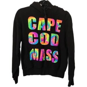 Cape Cod Mass Black Hooded Sweatshirt Women's Size Small